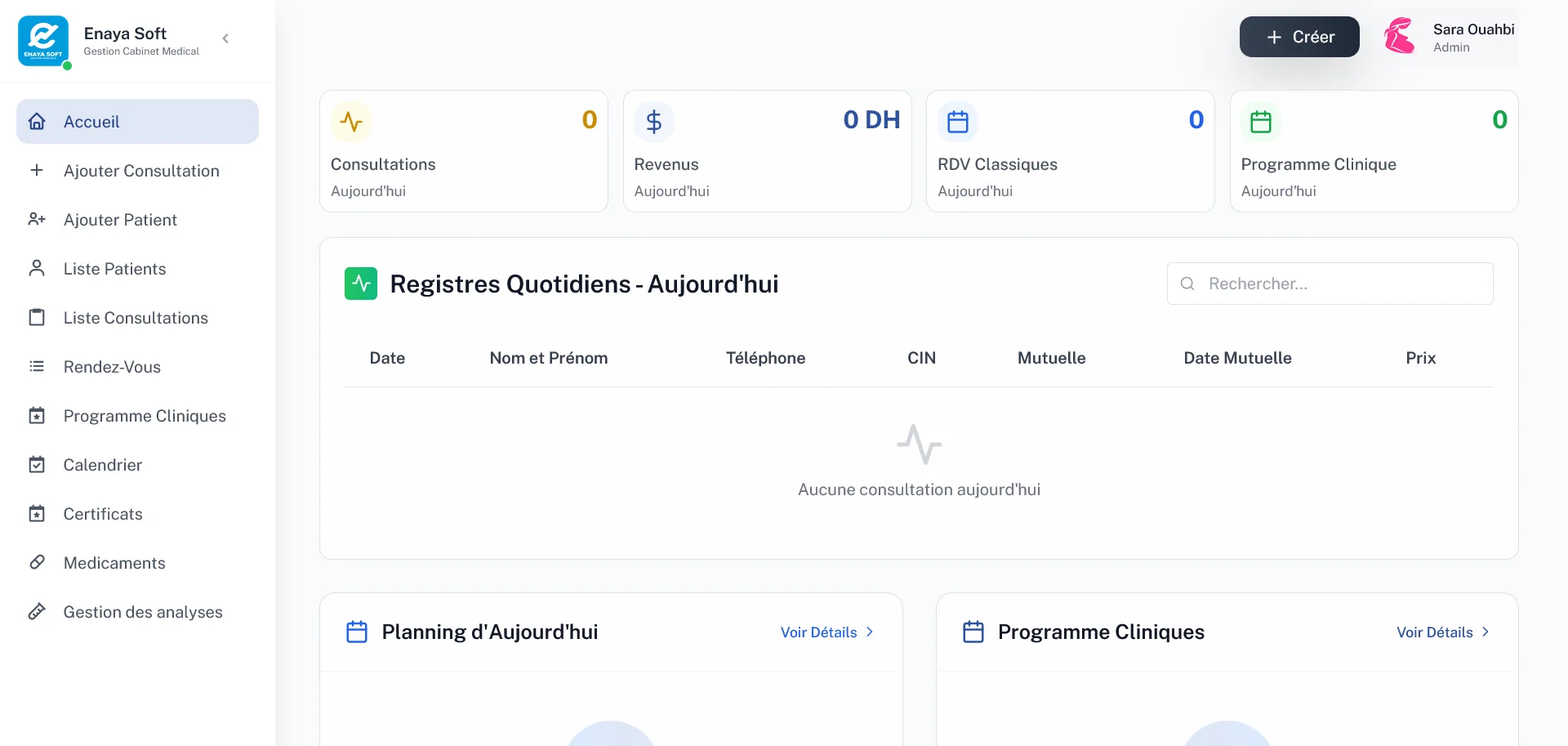 Cabinet Médical – Application de gestion pour chirurgiens et gynécologues